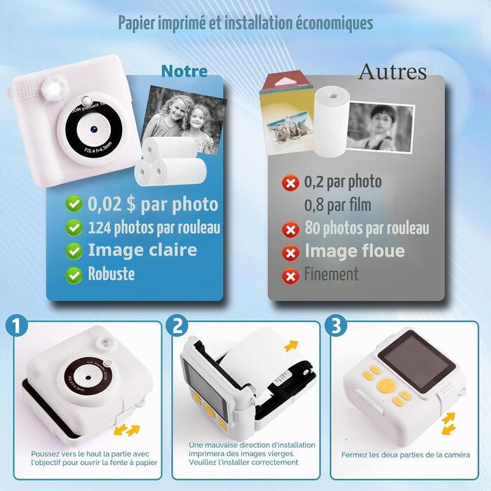 Appareil photo numérique enfant avec impression instantanée - Jusqu'à -44%