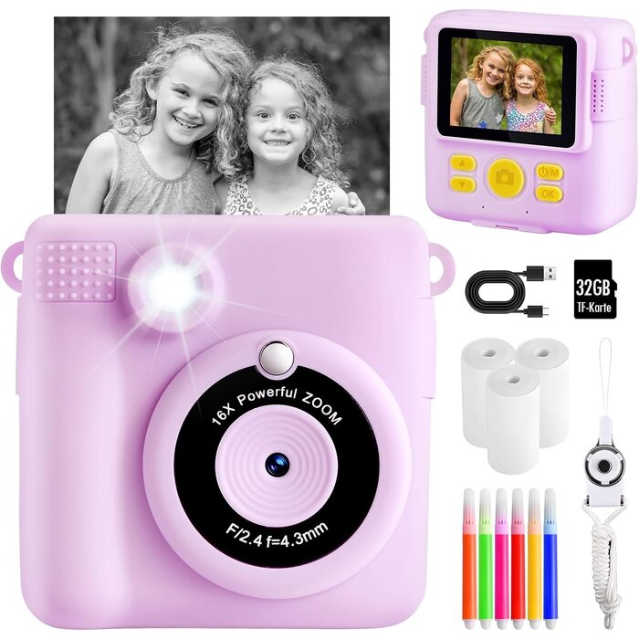 Appareil photo numérique enfant avec impression instantanée - Jusqu'à -44%