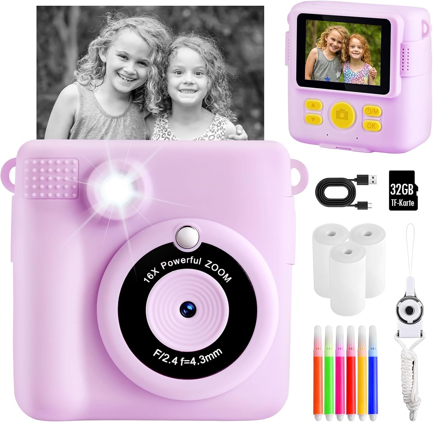 Appareil photo numérique enfant avec impression instantanée - Jusqu'à -44%