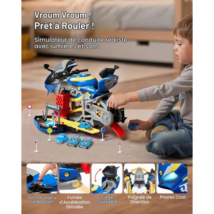 Moto Jouet Mécanique 6-en-1 Transformable - Jusqu'à 45% de réduction