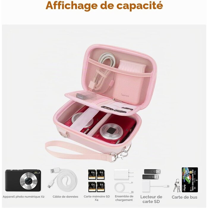 Étui Compact pour Appareil Photo Rose - Jusqu'à -41% de remise