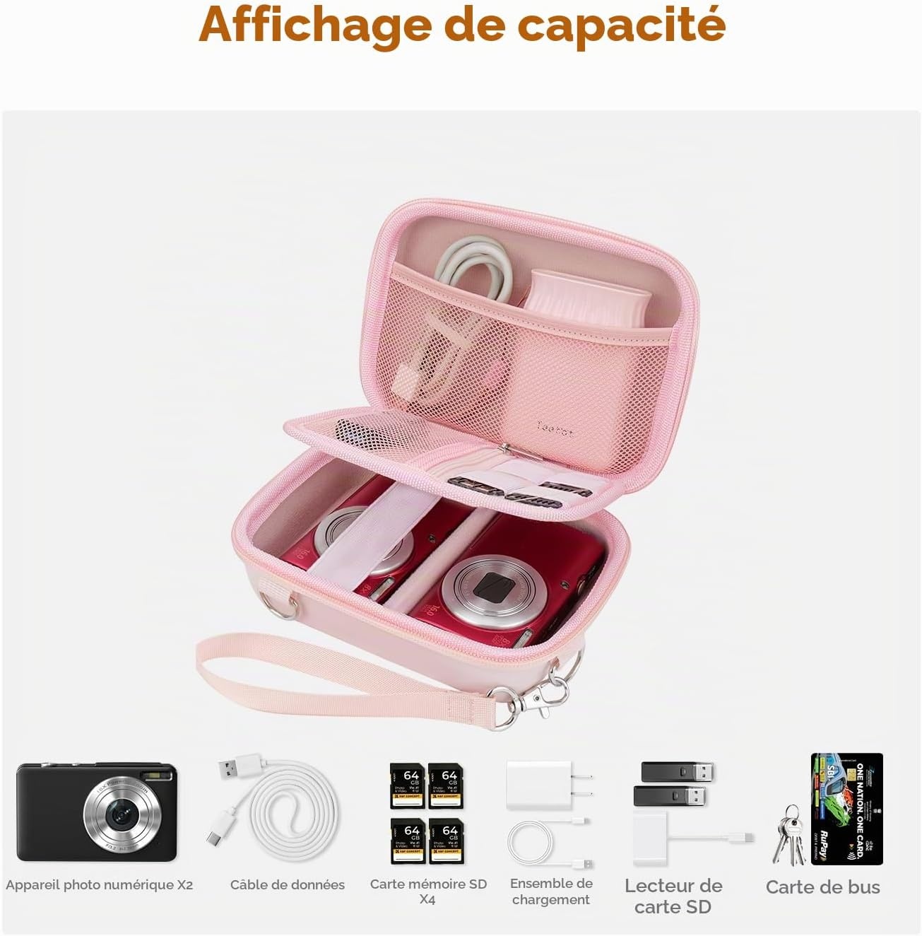 Étui Compact pour Appareil Photo Rose - Jusqu'à -41% de remise