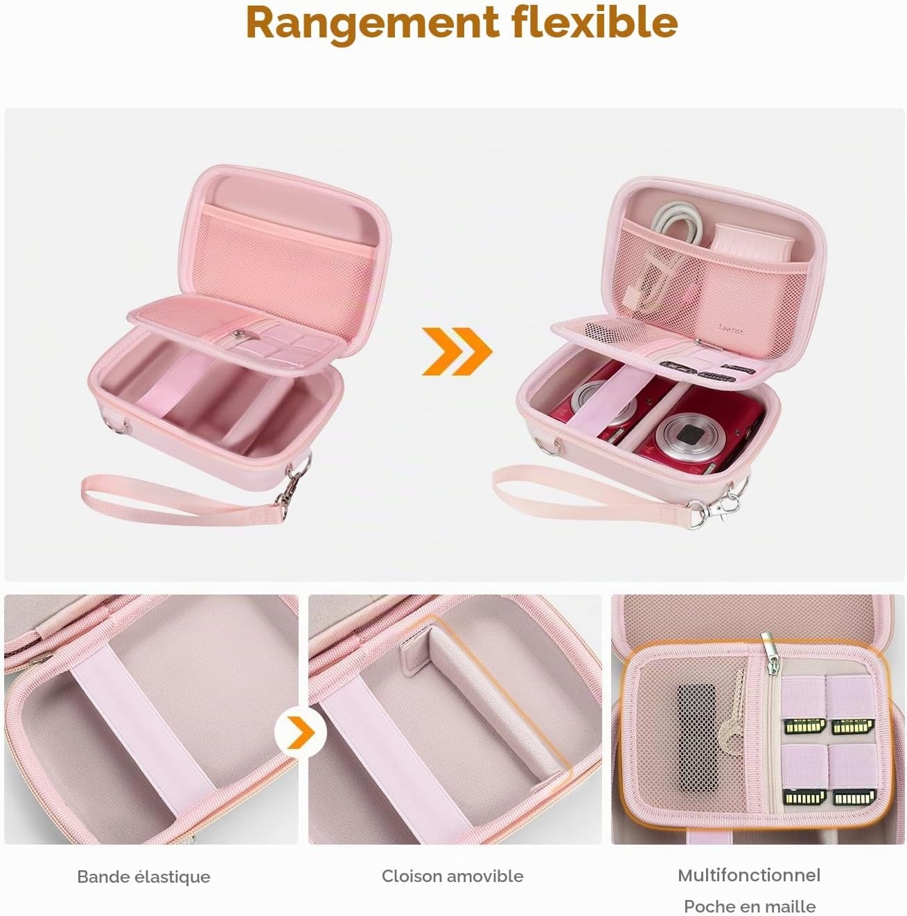 Étui Compact pour Appareil Photo Rose - Jusqu'à -41% de remise
