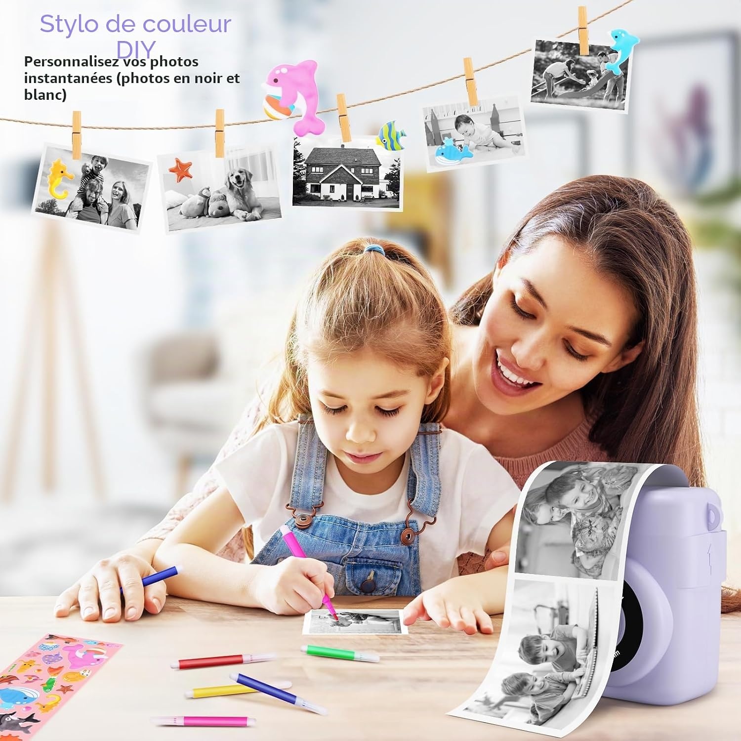 Appareil photo instantané enfant - Violet - Jusqu'à 39% de réduction