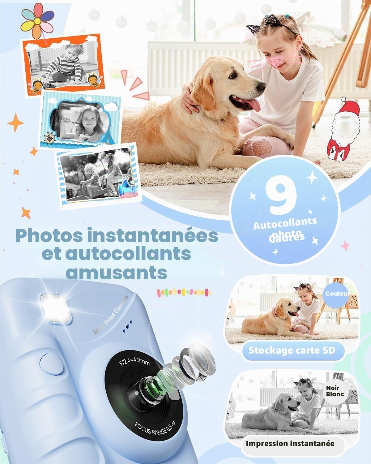 Appareil photo instantané enfant 48MP - Jusqu'à -39% sur notre stock outlet