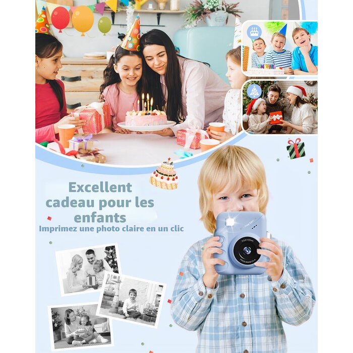 Appareil photo instantané enfant 48MP - Jusqu'à -39% sur notre stock outlet