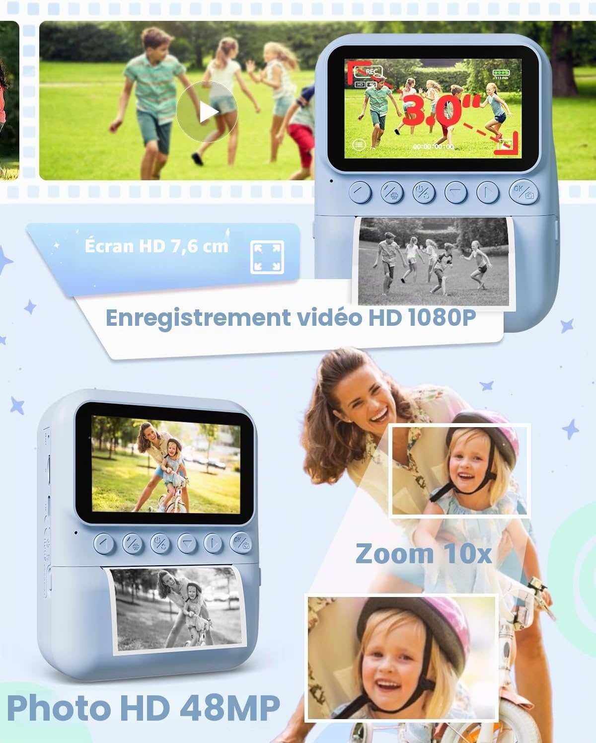 Appareil photo instantané enfant 48MP - Jusqu'à -39% sur notre stock outlet
