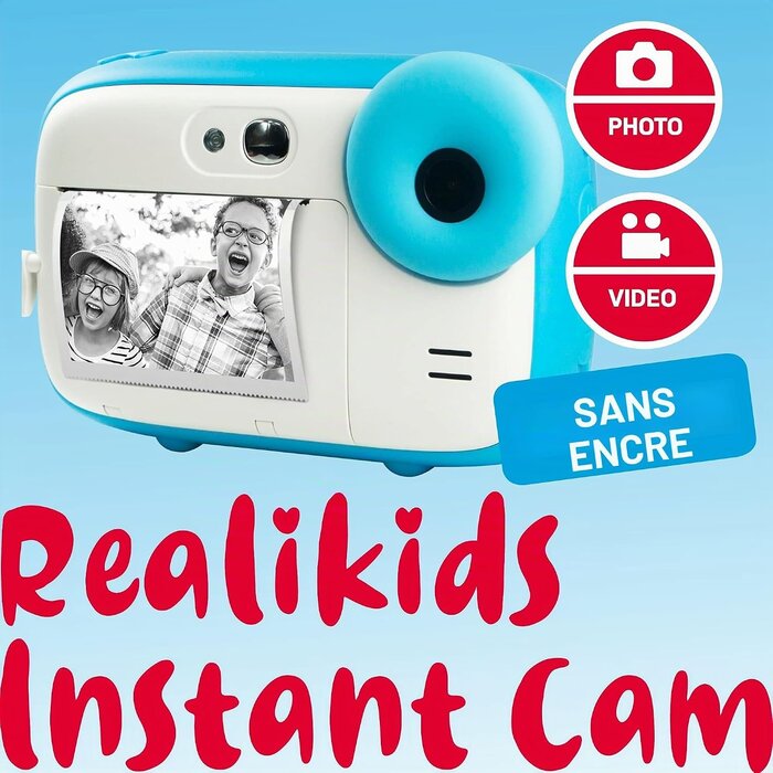 Appareil photo instantané enfant bleu - Impression thermique - Jusqu'à -40%