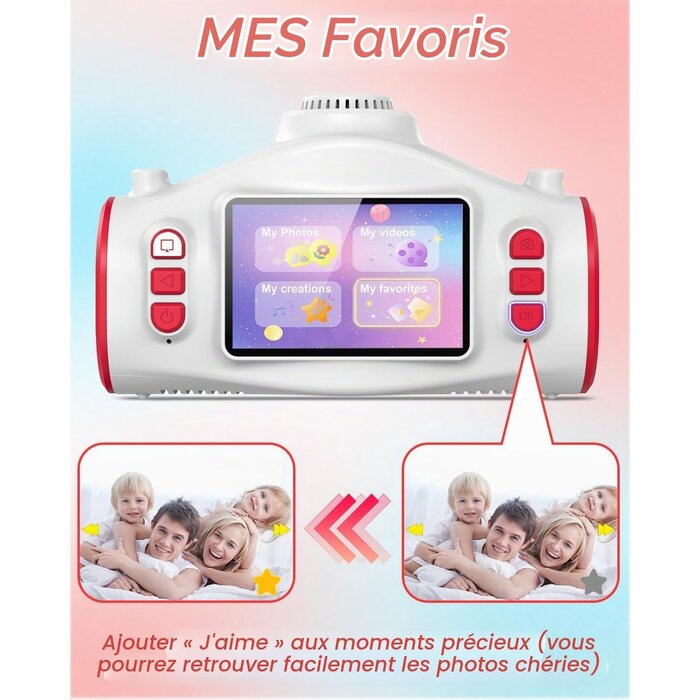 Appareil photo projecteur 3-en-1 pour enfants 48MP - Jusqu'à -40%