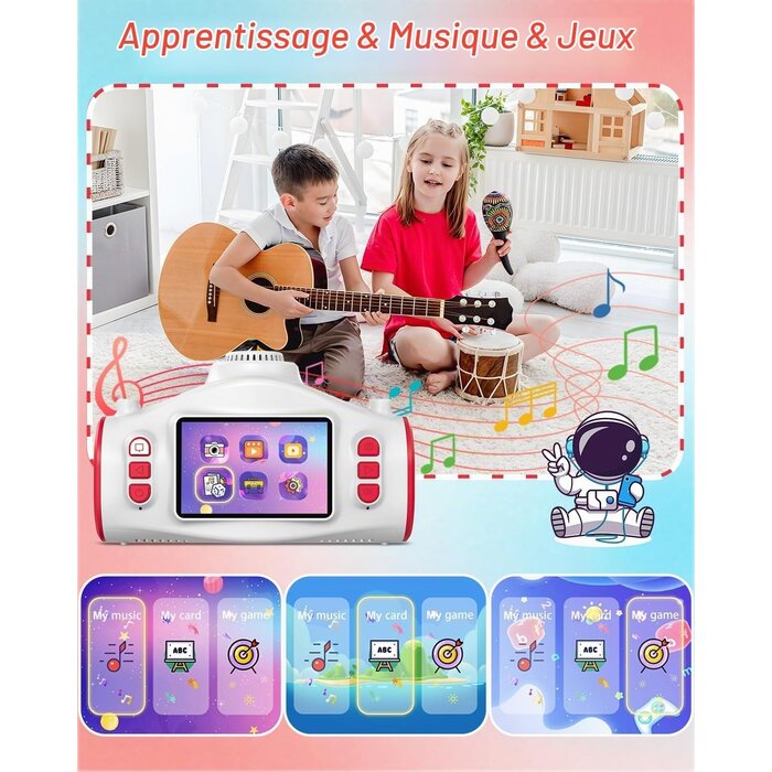 Appareil photo projecteur 3-en-1 pour enfants 48MP - Jusqu'à -40%
