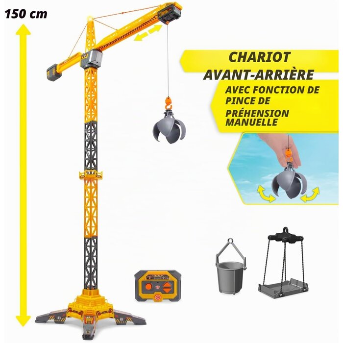 Grue télécommandée géante 150 cm - Jusqu'à -40% sur notre sélection outlet
