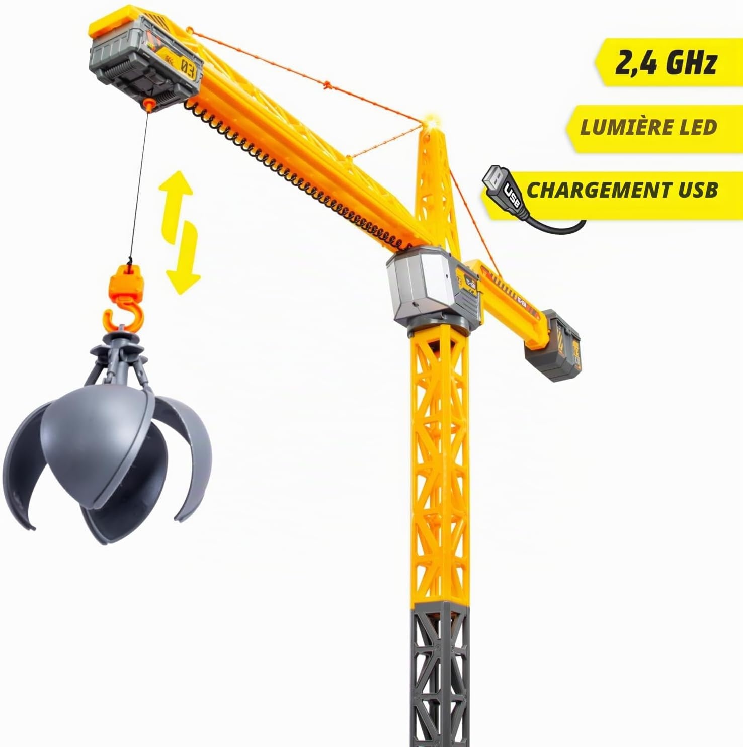 Grue télécommandée géante 150 cm - Jusqu'à -40% sur notre sélection outlet