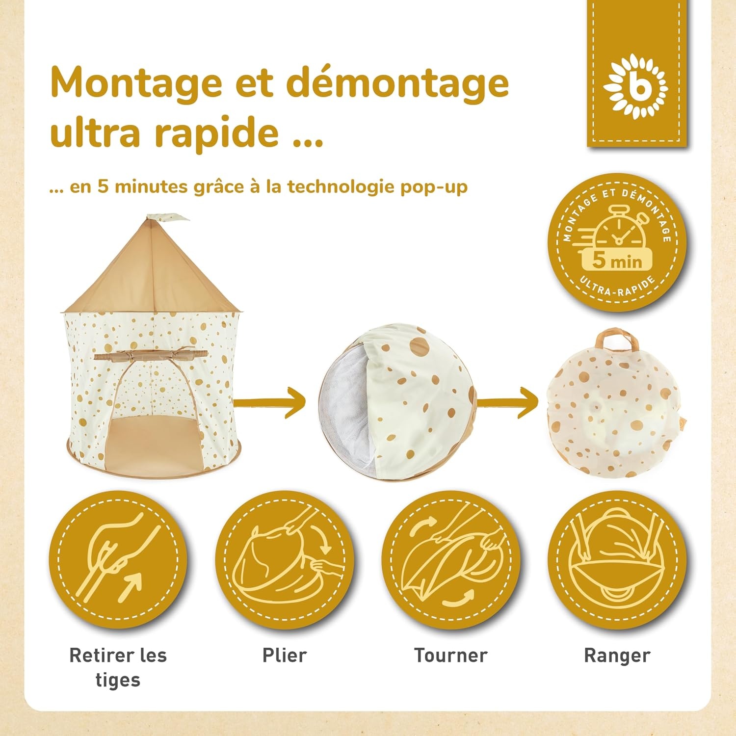 Tente château de princesse pop-up - Jusqu'à -35% sur votre exemplaire