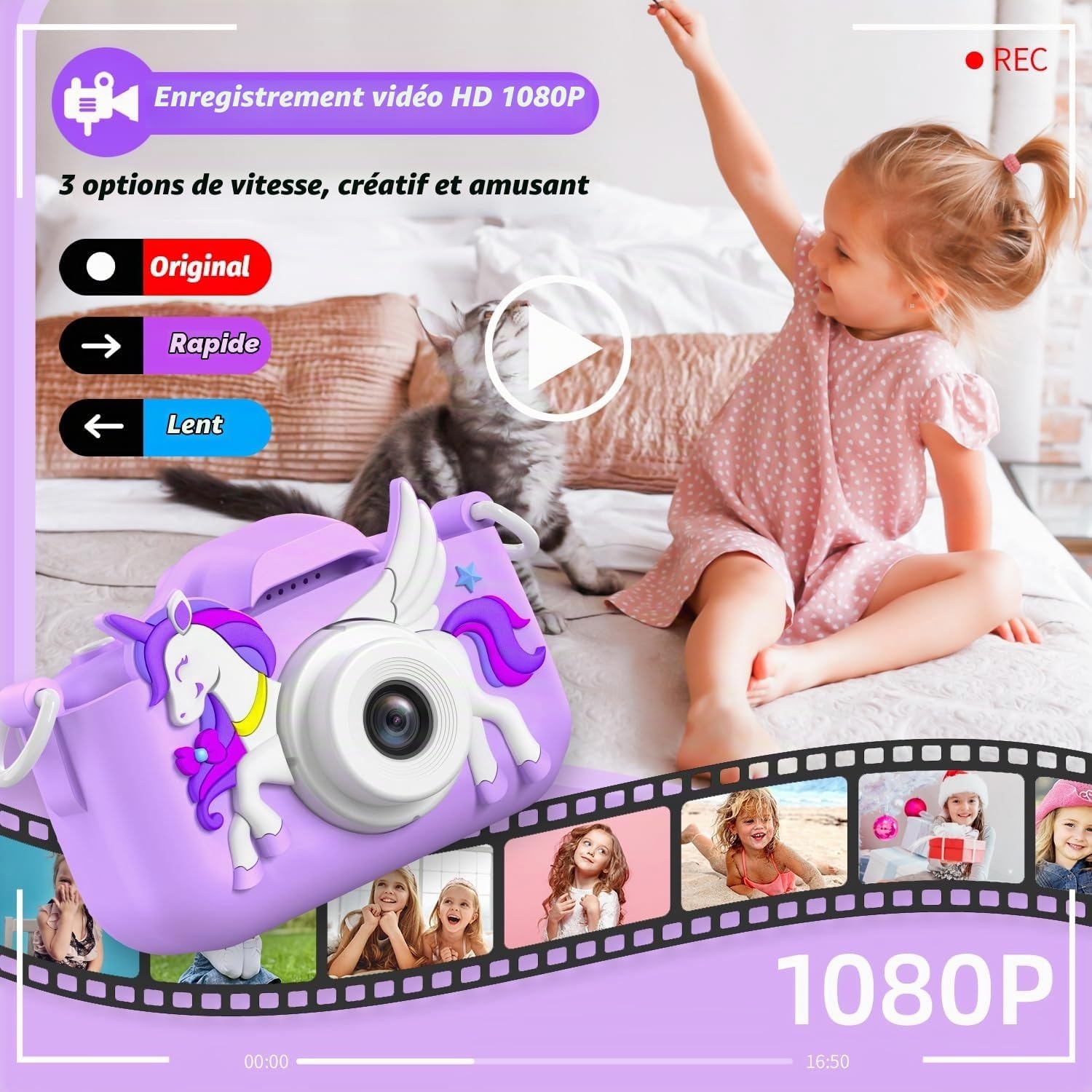 Appareil photo numérique Licorne pour enfants - Jusqu'à 42% de remise
