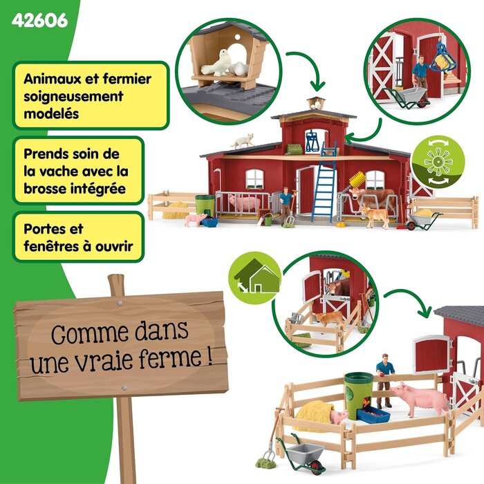 Grande ferme complète avec 92 accessoires - Jusqu'à -45% de remise