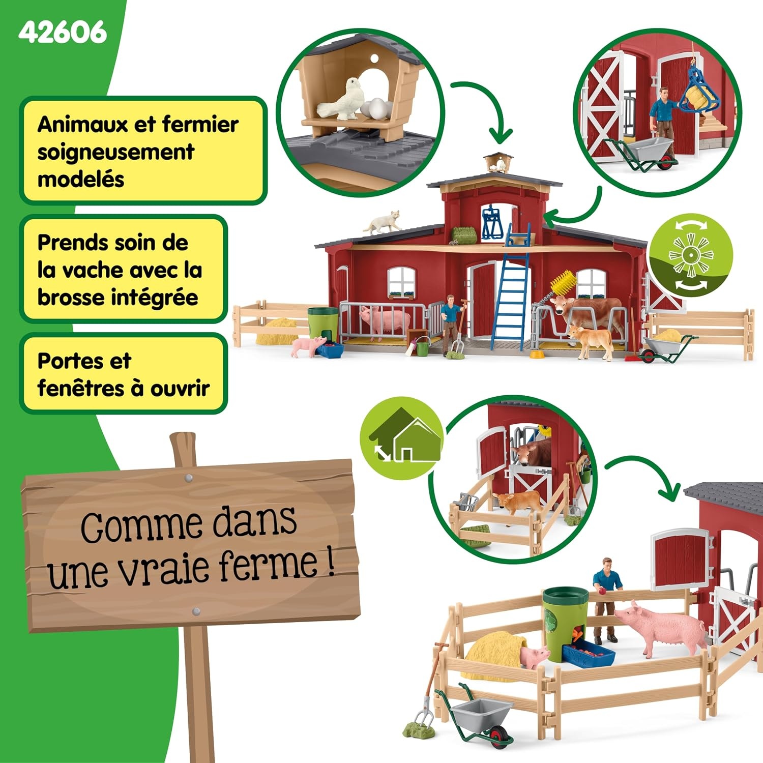 Grande ferme complète avec 92 accessoires - Jusqu'à -45% de remise