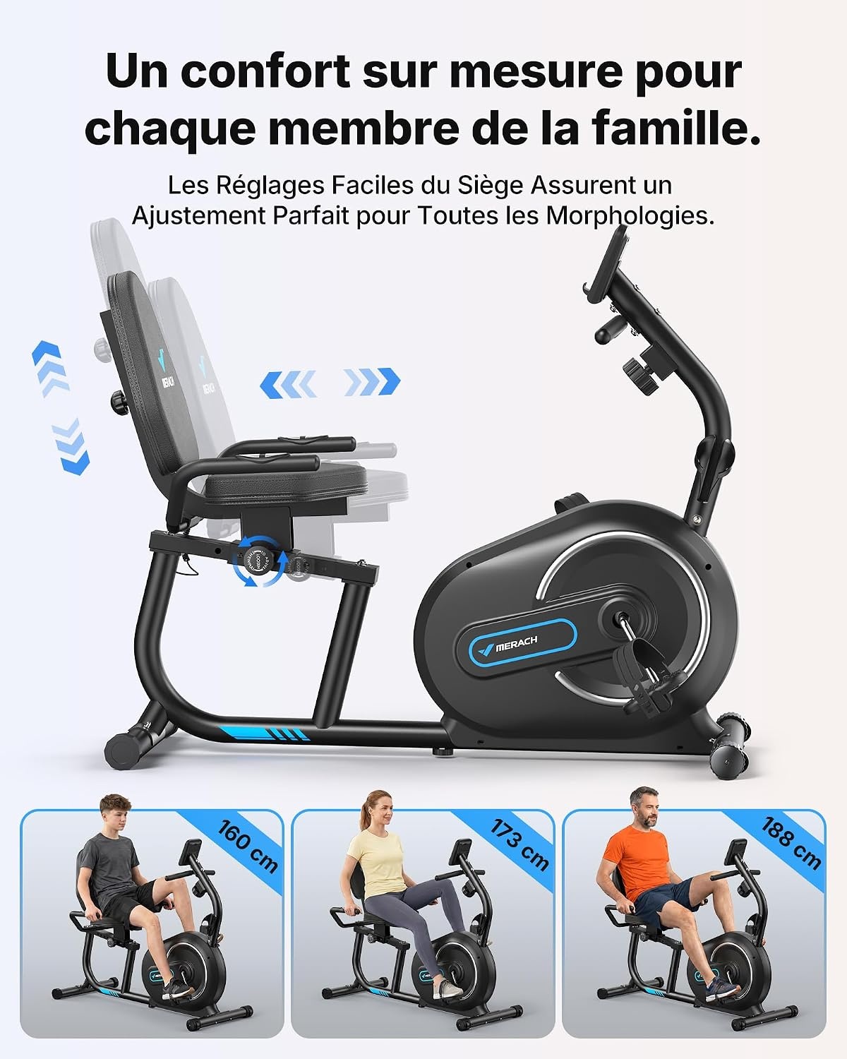 Vélo d'appartement semi-allongé - Jusqu'à 42% de remise