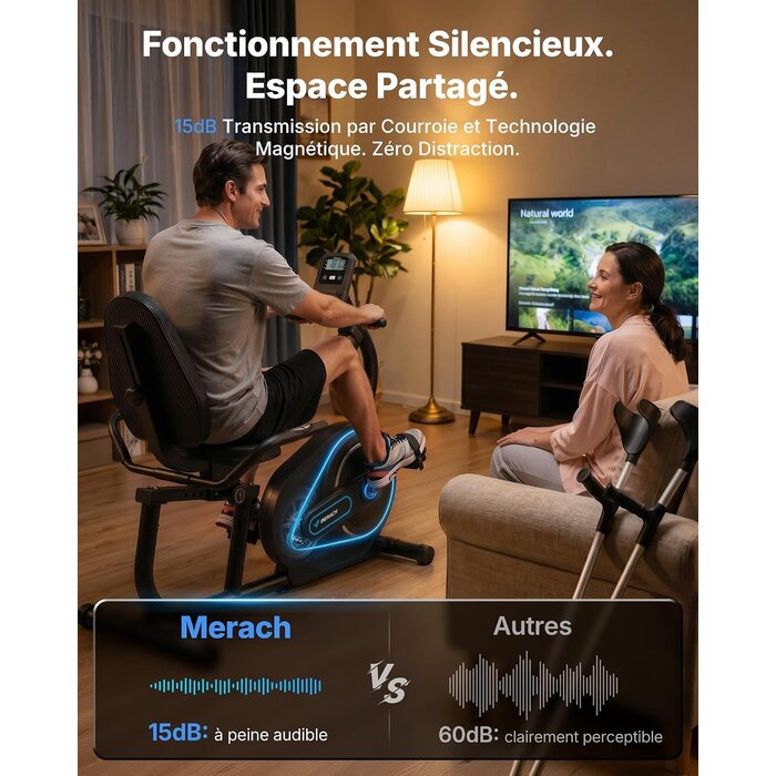 Vélo d'appartement semi-allongé - Jusqu'à 42% de remise