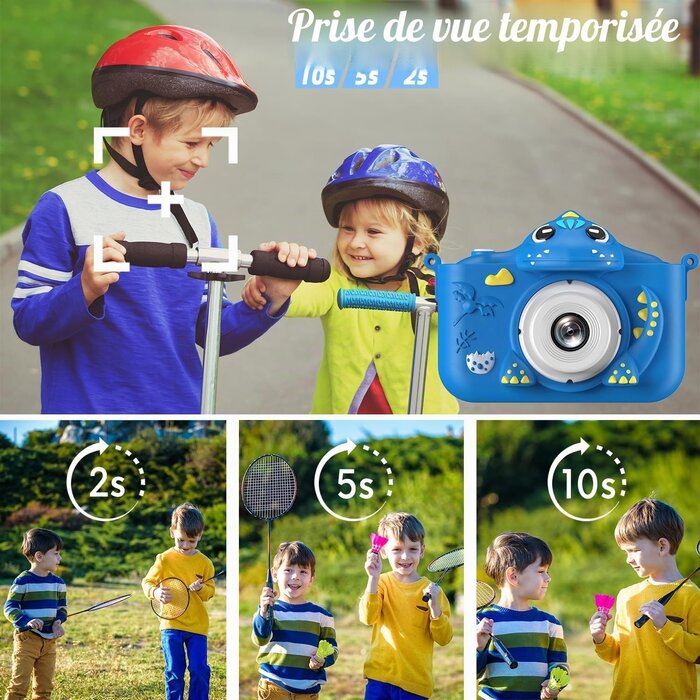 Appareil photo numérique enfant - 64 Go - Bleu - Jusqu'à -38% de remise
