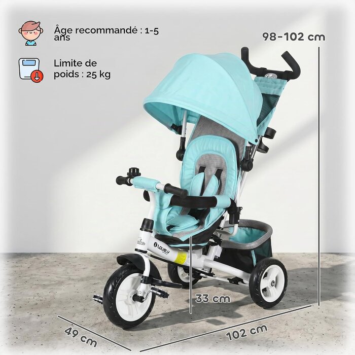 Tricycle évolutif 6-en-1 pour enfant - Jusqu'à 41% de remise