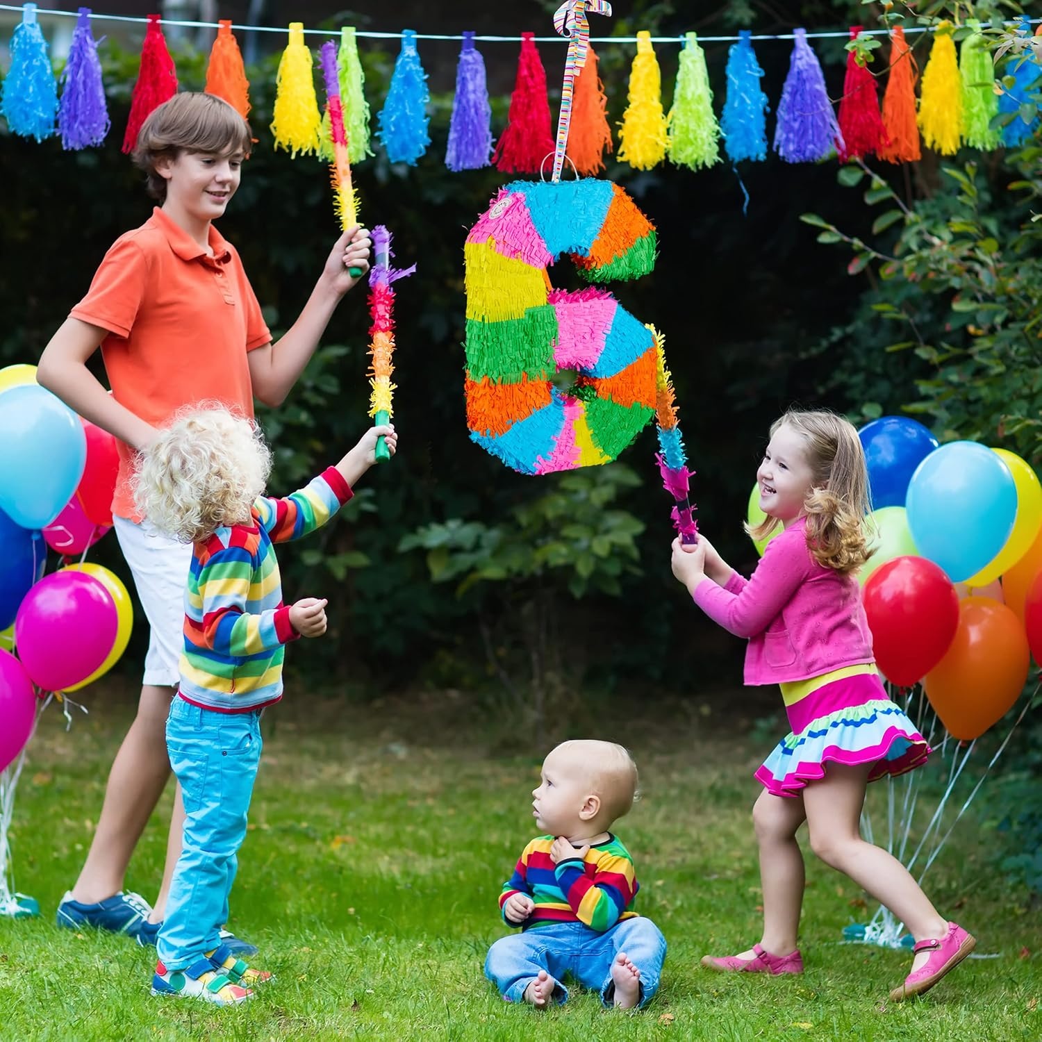 Piñata chiffre 8 anniversaire - Décoration festive - Jusqu'à -33% de remise