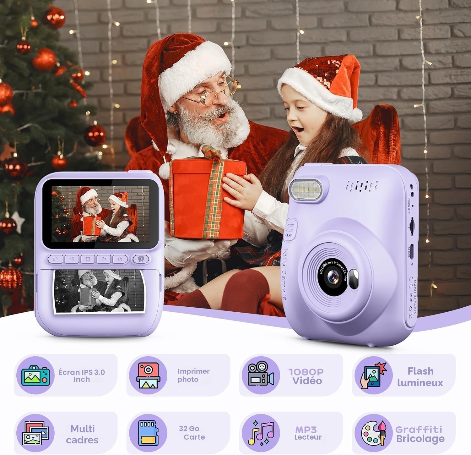 Appareil Photo Instantané Enfant Violet - Jusqu'à 39% de réduction