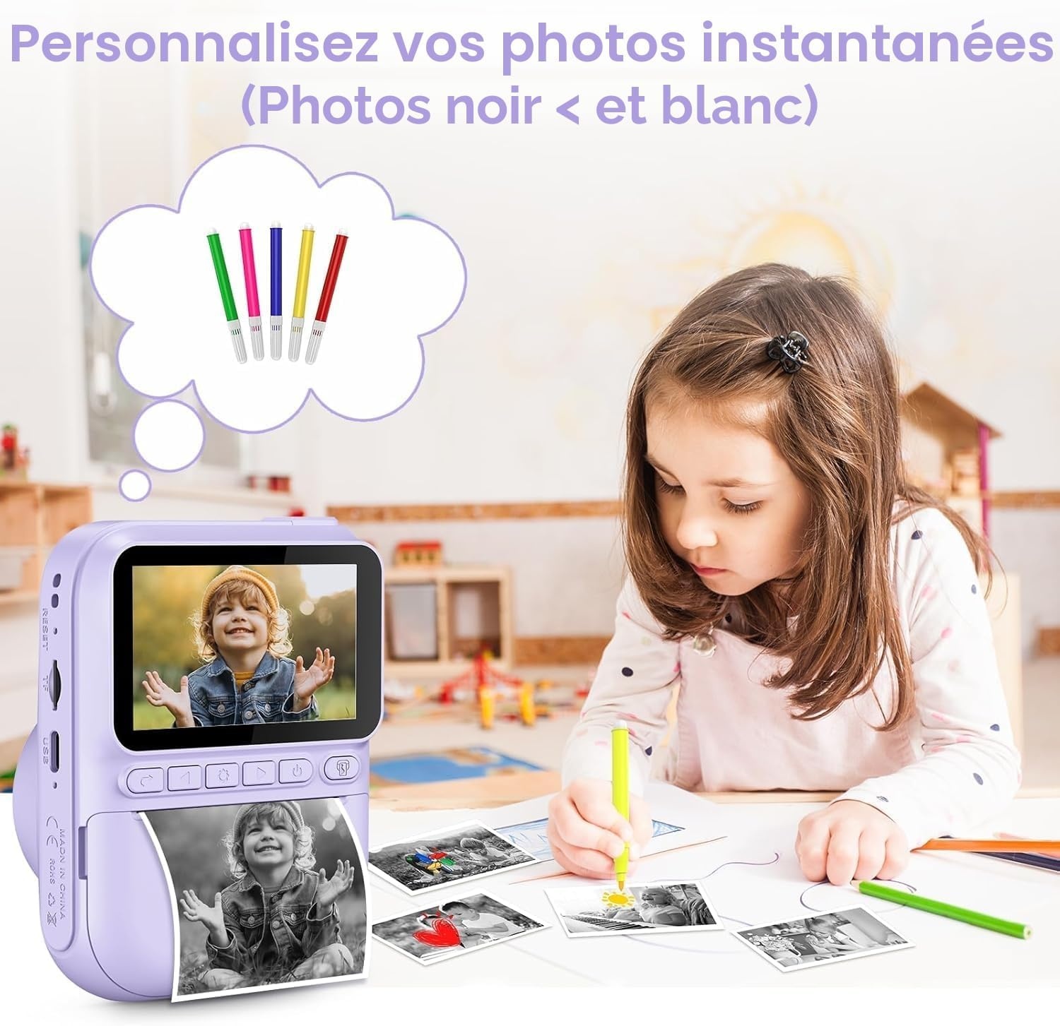 Appareil Photo Instantané Enfant Violet - Jusqu'à 39% de réduction