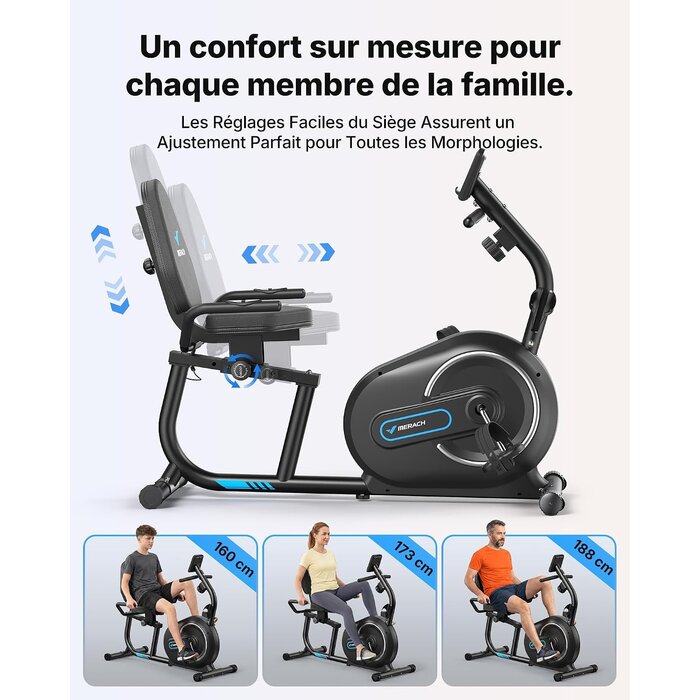 Vélo couché ergomètre Bluetooth - Jusqu'à 42% de réduction