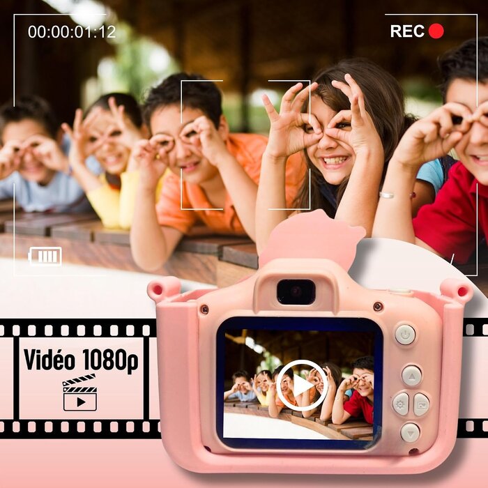 Appareil photo numérique enfant 40MP - Rose - Jusqu'à -38%