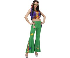Costume Hippie Femme Woodstock Bleu - Taille M - Jusqu'à -38% de remise