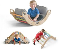 Arche d'escalade Montessori en bois avec coussin - Jusqu'à -34%