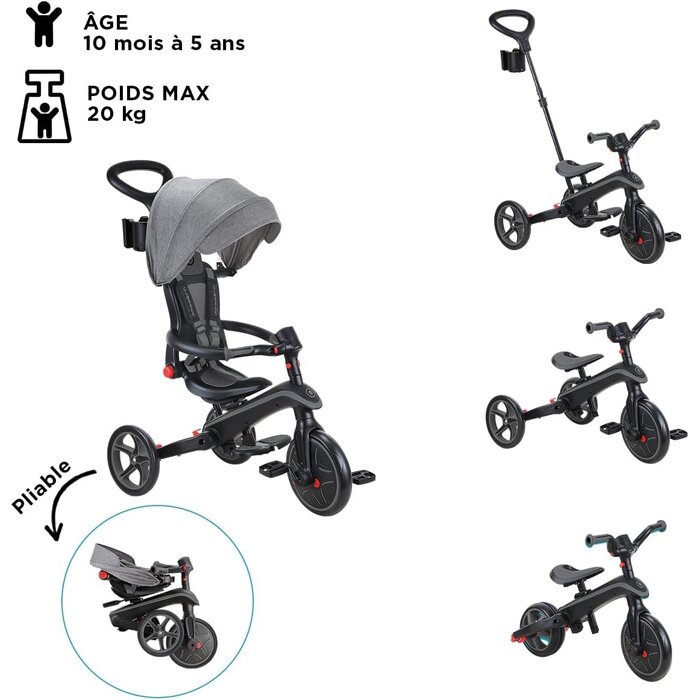 Tricycle évolutif 4-en-1 pliable : jusqu'à -41% de remise sur votre modèle
