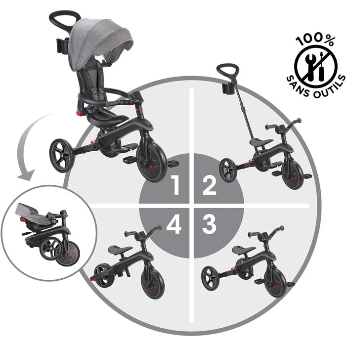 Tricycle évolutif 4-en-1 pliable : jusqu'à -41% de remise sur votre modèle