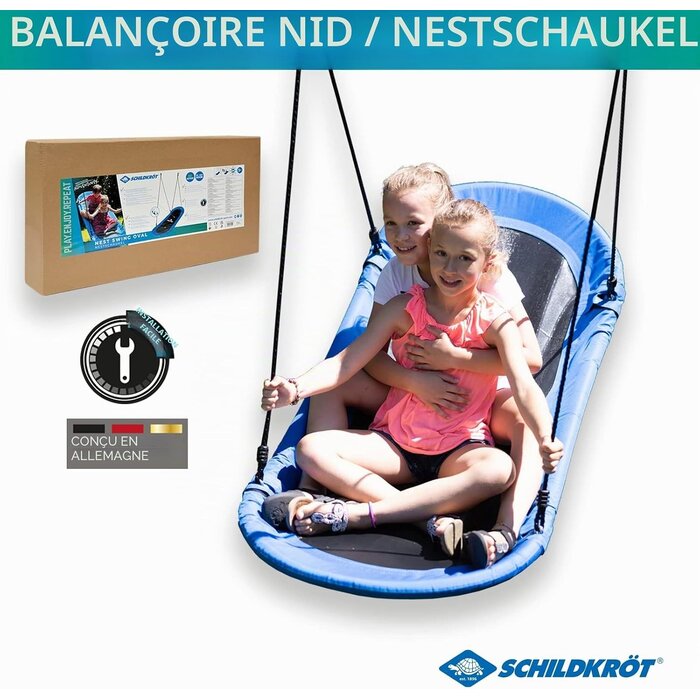 Balançoire nid ovale XXL 165x70cm - Jusqu'à 59% de réduction