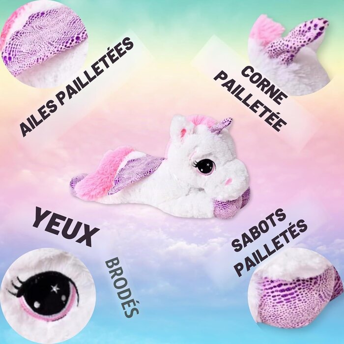 Grande Licorne en Peluche 60 cm - Jusqu'à -39% de remise