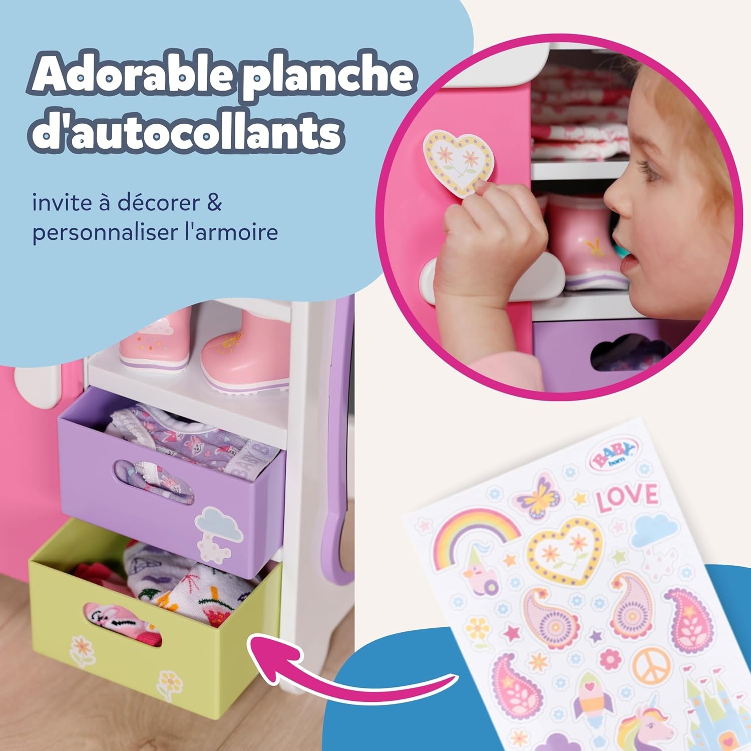 Baby Born Armoire à vêtements interactive pour poupée - Jusqu'à -54% sur l'outlet