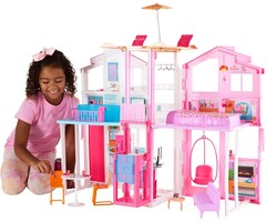Maison de poupée pliable 3 étages avec ascenseur - Jusqu'à -41%