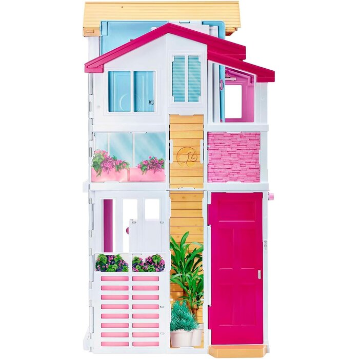 Maison de poupée pliable 3 étages avec ascenseur - Jusqu'à -41%