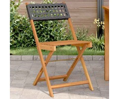 Vidaxl Lot de 2 chaises de bistrot pliantes acacia et résine - Jusqu'à -40%