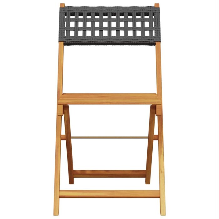 Vidaxl Lot de 2 chaises de bistrot pliantes acacia et résine - Jusqu'à -40%