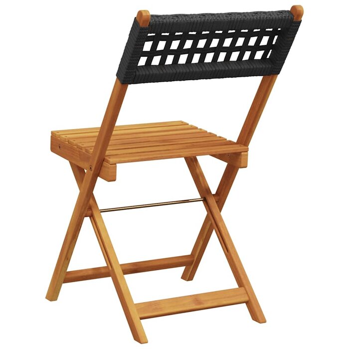 Vidaxl Lot de 2 chaises de bistrot pliantes acacia et résine - Jusqu'à -40%