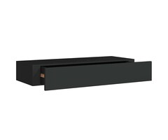 Vidaxl Étagère murale avec tiroir 60 cm - Noir - Jusqu'à -39% sur l'outlet