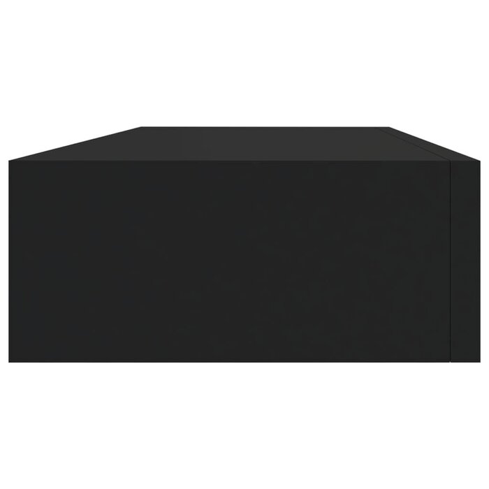 Vidaxl Étagère murale avec tiroir 60 cm - Noir - Jusqu'à -39% sur l'outlet