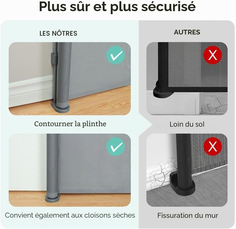Barrière rétractable extra large 300cm - Jusqu'à -40% sur les retours clients