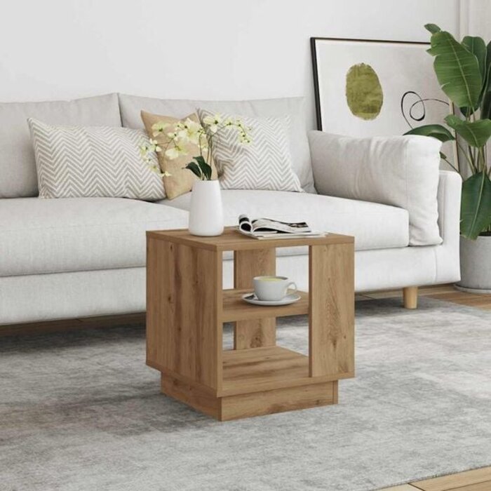 Vidaxl Table basse chêne artisanal 40x40cm - Jusqu'à -39% sur notre sélection outlet