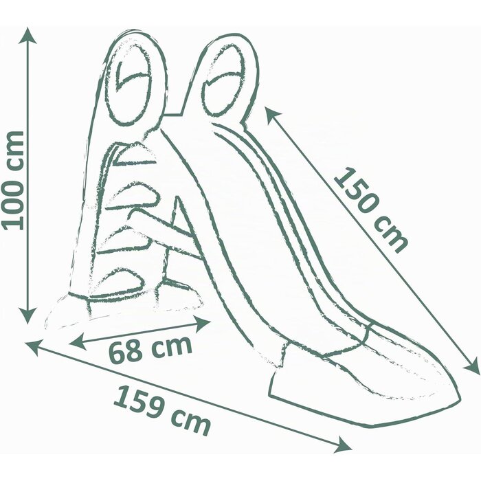 Toboggan Enfant 150 cm - Plastique Recyclé - Jusqu'à -65%