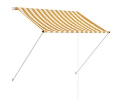 Vidaxl Auvent rétractable 100x150 cm jaune et blanc - Jusqu'à -37% de remise