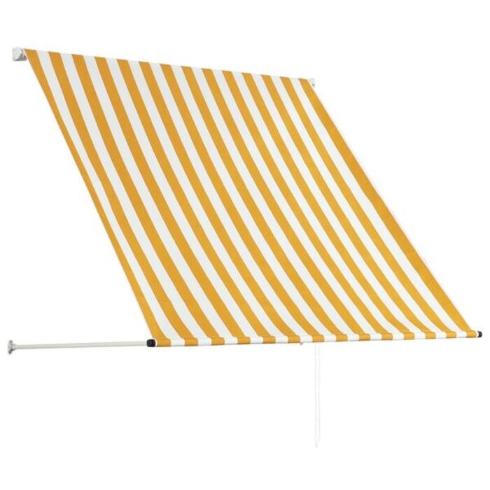 Vidaxl Auvent rétractable 100x150 cm jaune et blanc - Jusqu'à -37% de remise