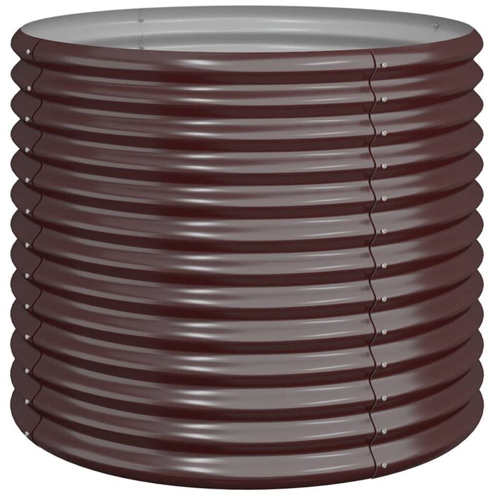 Vidaxl Jardinière ronde en acier marron 80x68 cm - Jusqu'à -39%