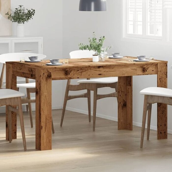 Vidaxl Table à manger aspect vieux bois 140cm - Jusqu'à -41%